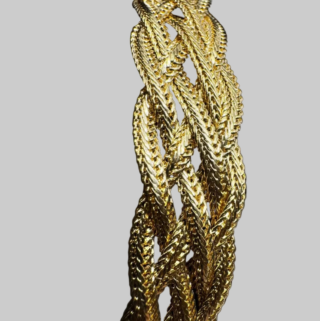 Braided Herringbone Bracelet – Premium 18K Gold-Filled