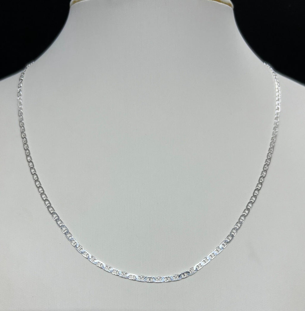 Mariner Anchor Link Chain Necklace 2mm - 24 inch premium Gold-filled 18k