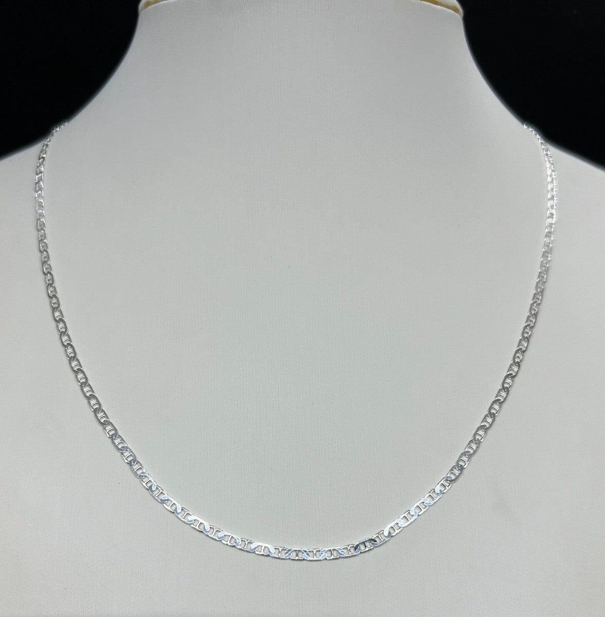 Mariner Anchor Link Chain Necklace 2mm - 24 inch premium Gold-filled 18k
