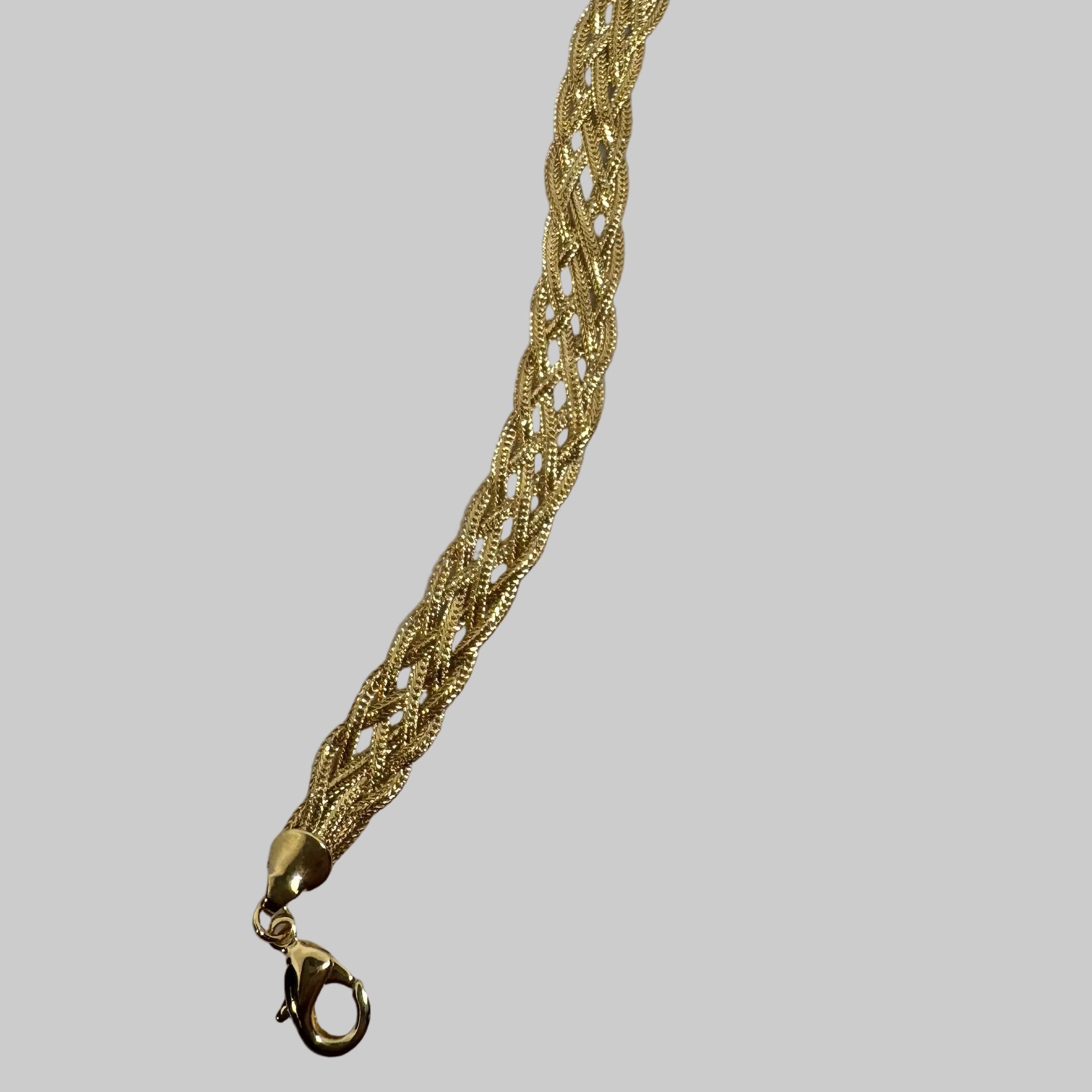 Braided Herringbone Bracelet – Premium 18K Gold-Filled