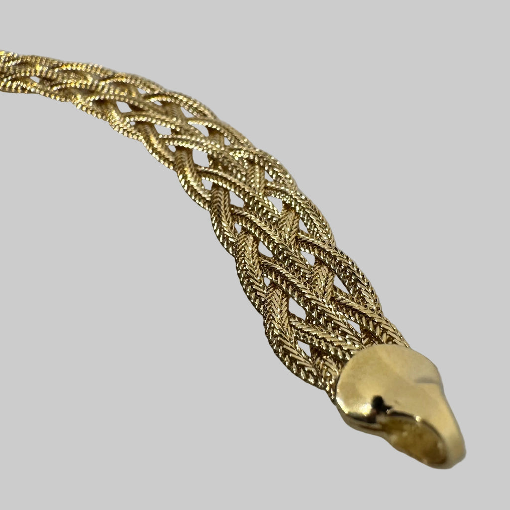 Braided Herringbone Bracelet – Premium 18K Gold-Filled