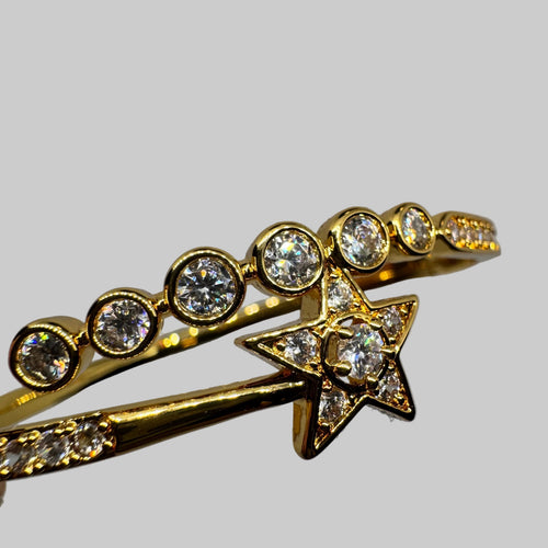 Bangle Adhara Star 1 carat. 18k Gold plated| Lab-Grown Moissanite