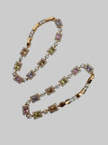 Aurora Square Link Bracelet with Extender – 18K Rose Gold Plated