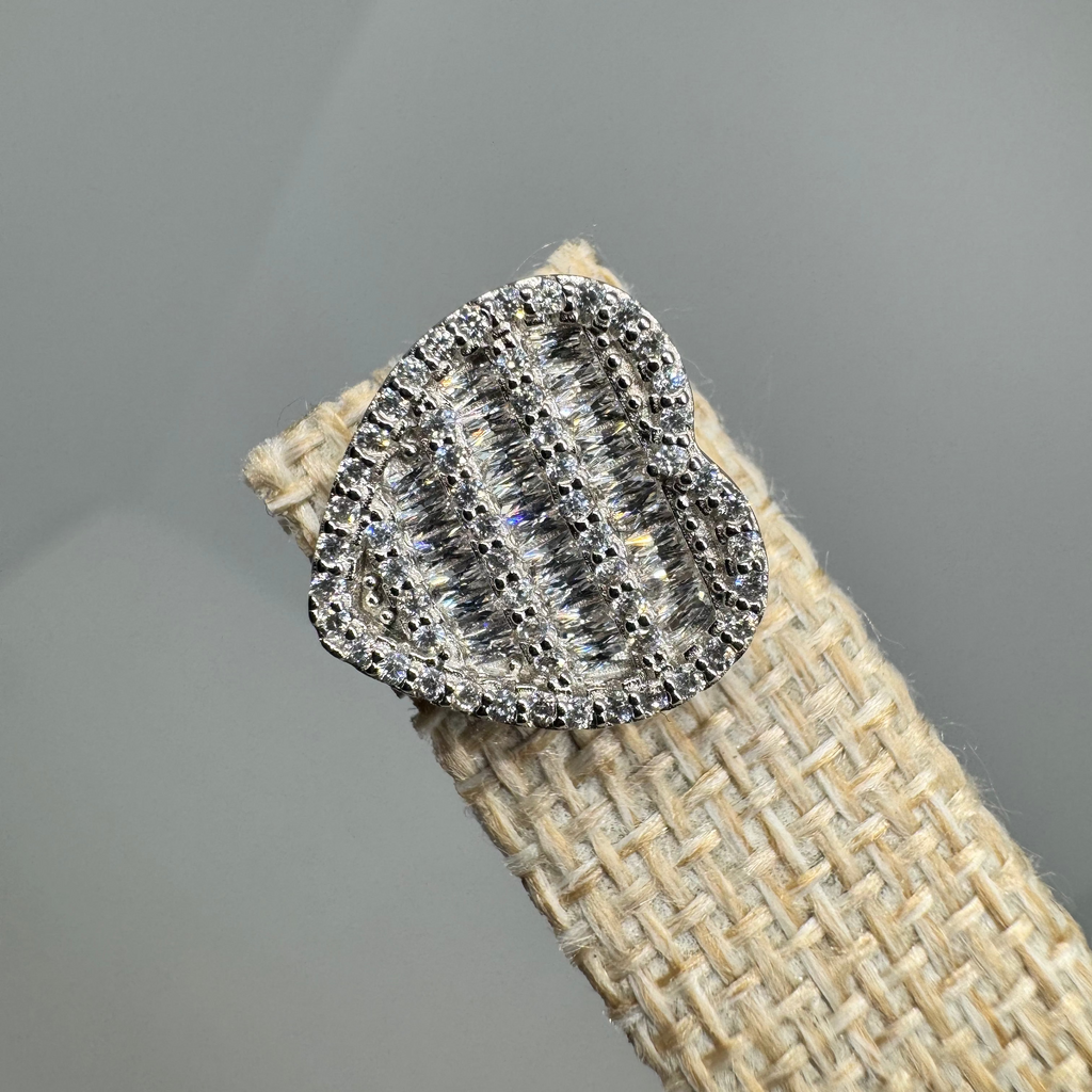 The Romantic Choice: Regal Radiant Heart Stud Earrings in Sterling Silver 925