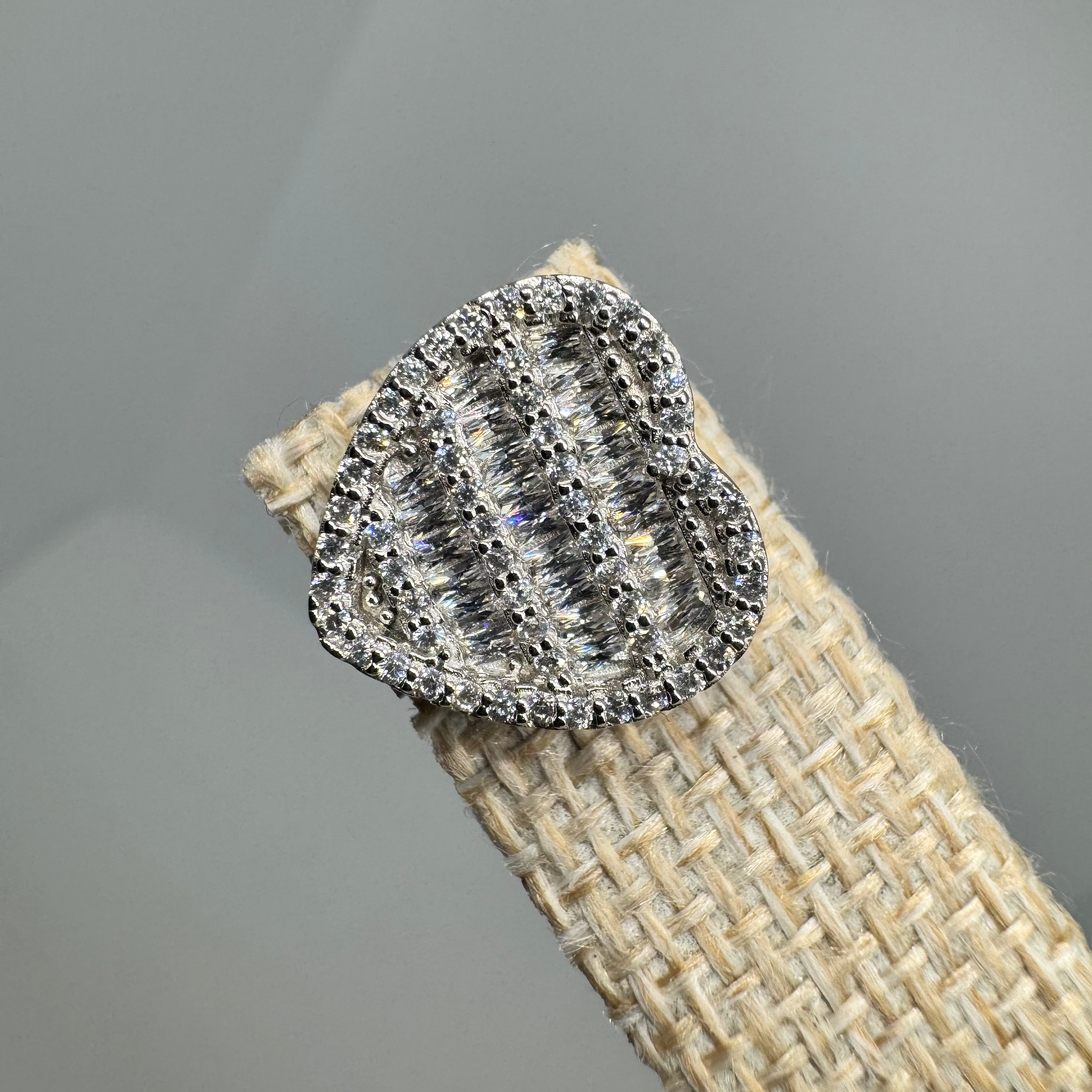 The Romantic Choice: Regal Radiant Heart Stud Earrings in Sterling Silver 925